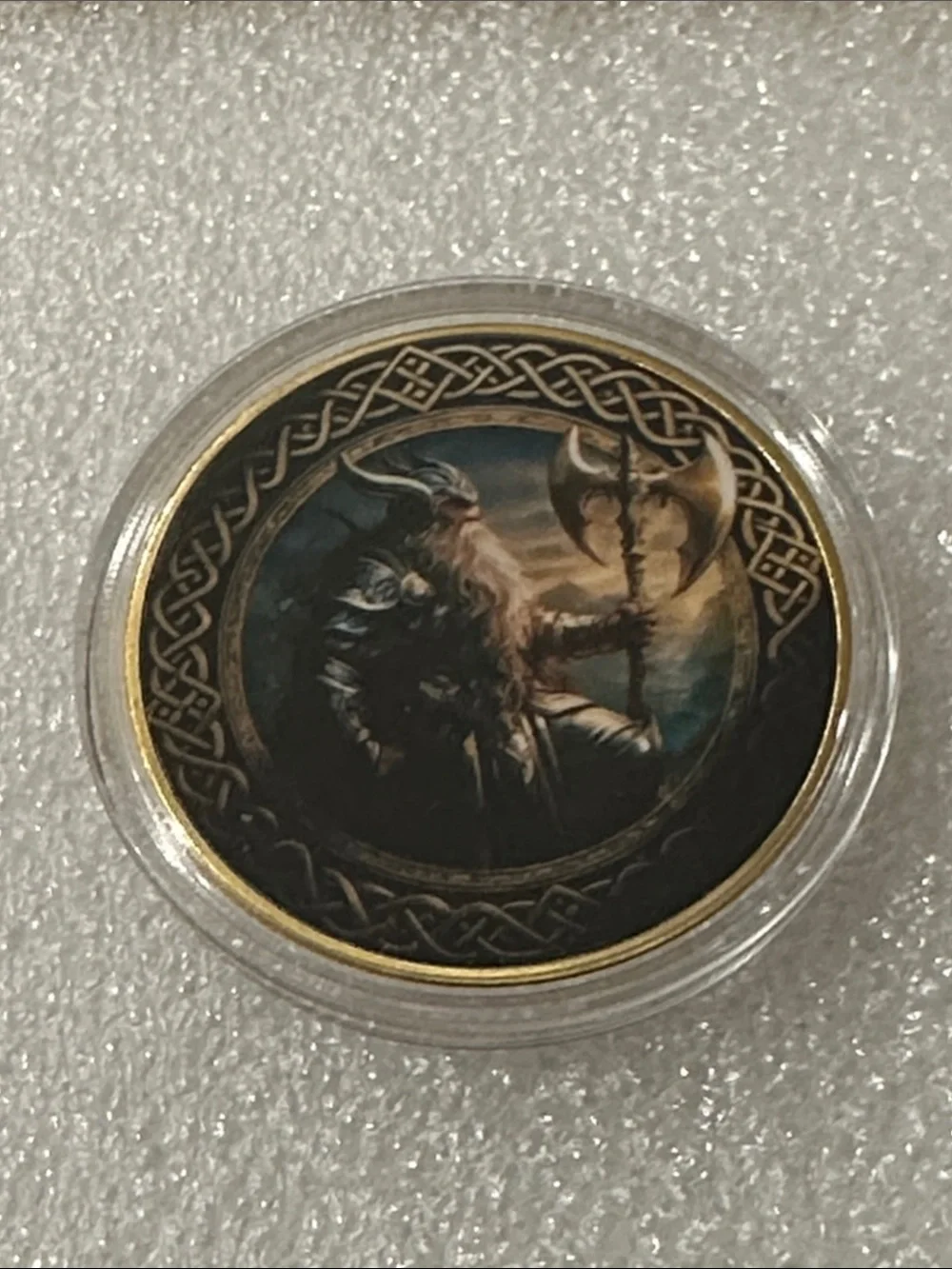 Viking Warrior Collectible Coin - Black & Gold